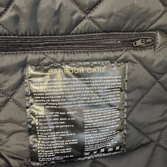 Barbour International X Steve McQueen Men's Workers Wax Jacket - Black - Picture 2 of 5